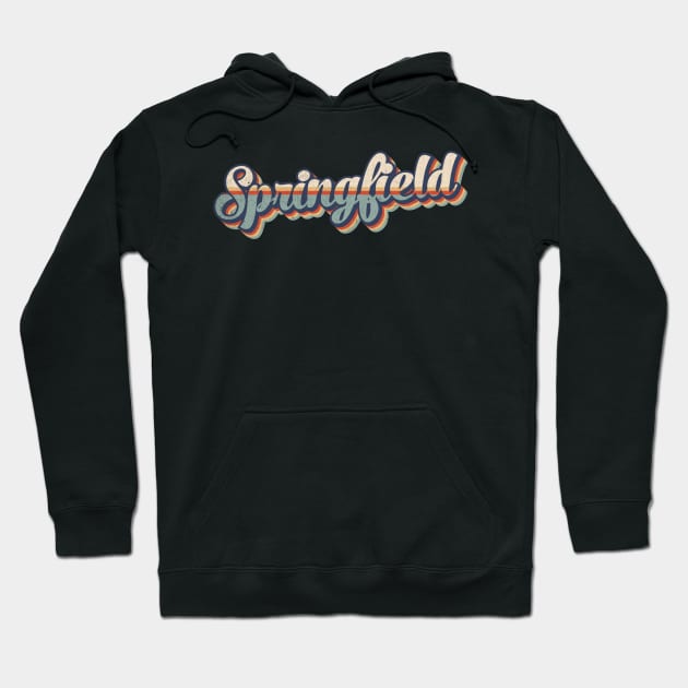 Springfield // Retro Vintage Style Hoodie by Stacy Peters Art